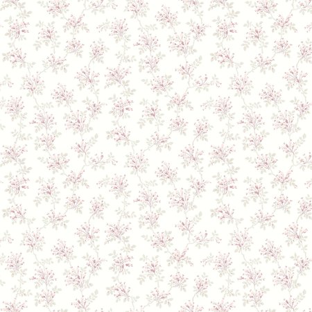 MANHATTAN COMFORT Gradignan Sofiane Pink Botanical Trail 33 ft L X 205 in W Wallpaper BR4072-70038